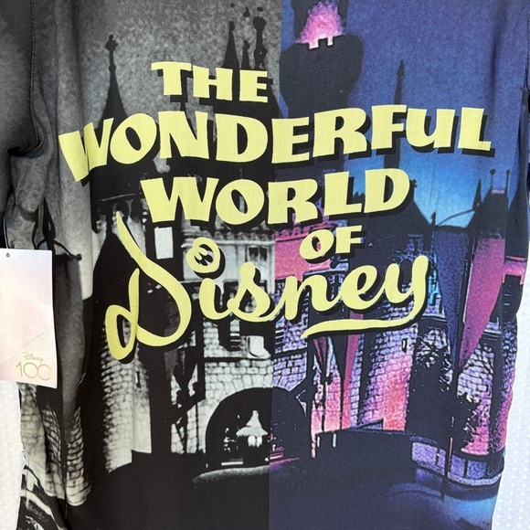 Disney 100 the wonderful world of Disney castle button down vintage look WDW - Picture 12 of 12